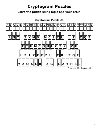 AI Cryptogram - 24 puzzles PDF preview