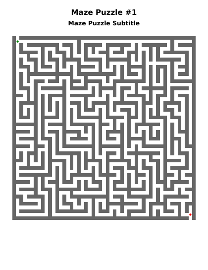 Maze 25x25 Classic - 10 puzzles PDF preview