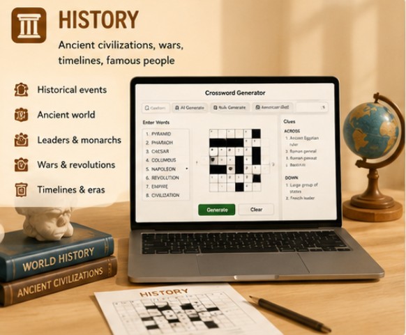 Tema de Crucigrama de Historia AI