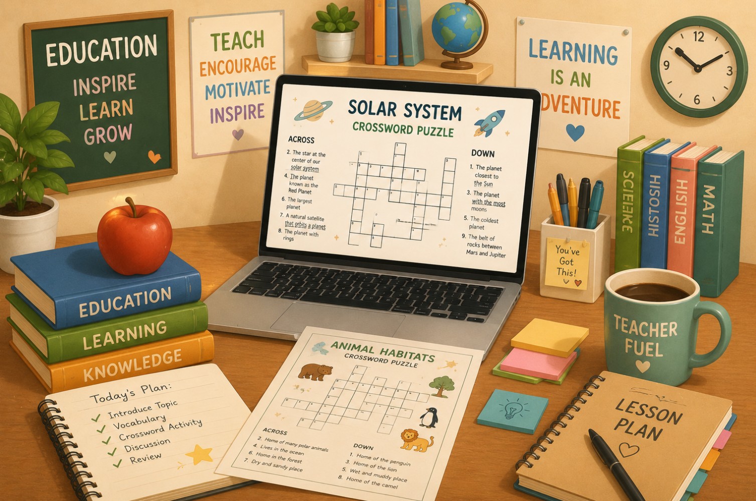 Creador de Crucigramas IA Educativos