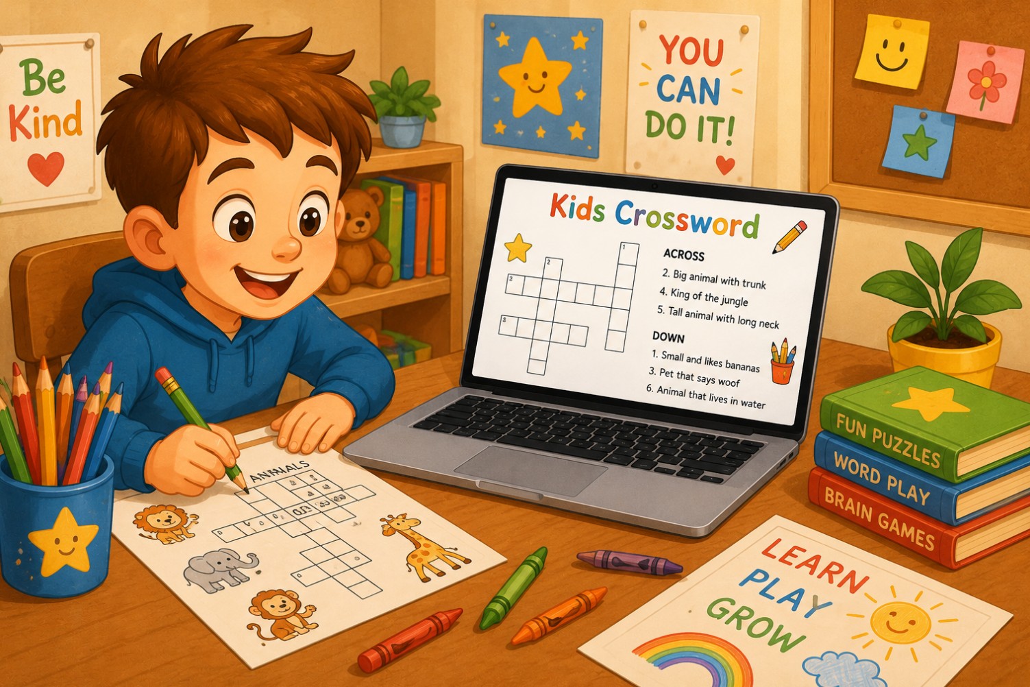 Creador de Crucigramas IA para Educación en Casa