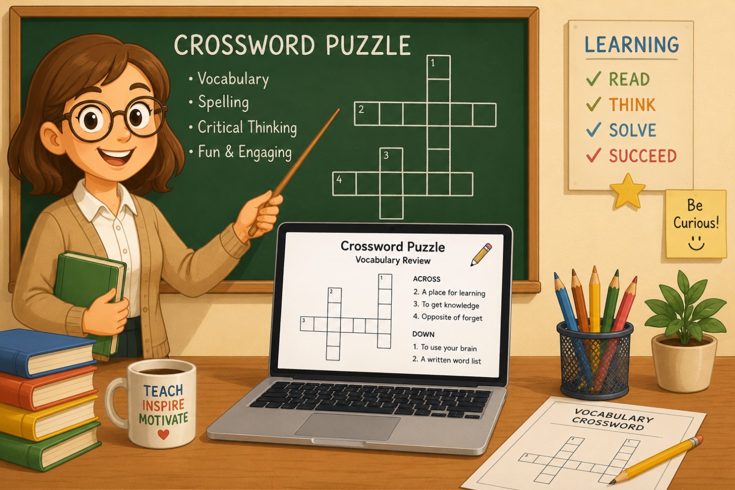Creador de Crucigramas IA para Profesores