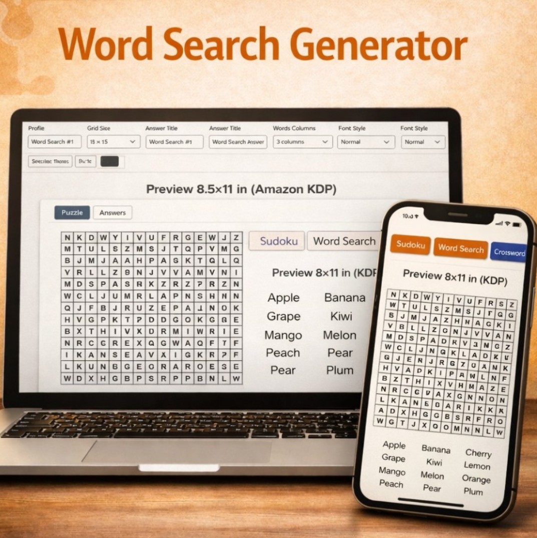 AI Word Search Generator – Autofill Words by Theme